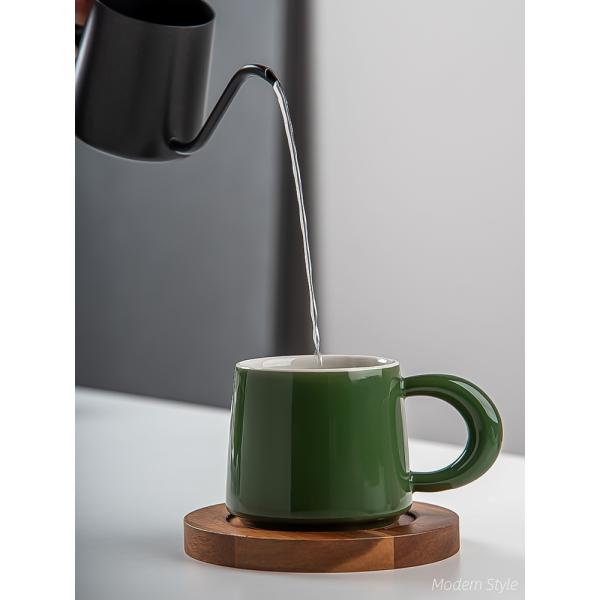 Personalised Handgrip Porcelain Milk Coffee Mug Nordic Gift Set Custom Pottery Mugs