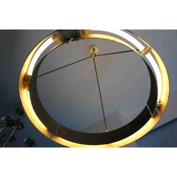 Chandelier à plafond de cristal en chrome poli