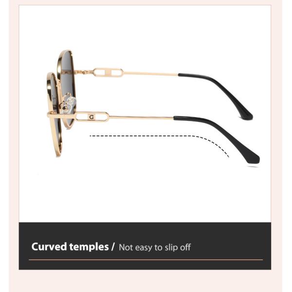 Металл солнечных очков дам квадрата CE большой обрамляет плоскую верхнюю резинку