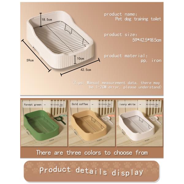 Convenient Indoor Dog Potty Tray No Leak Spill Protection Wall and Easy Clean Design