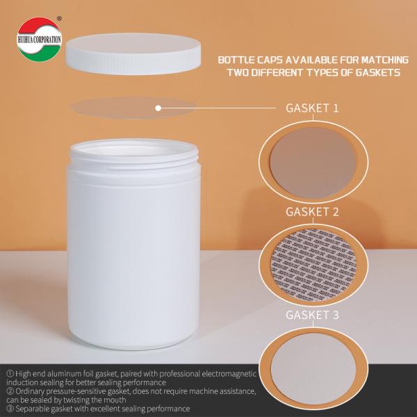 1750ML HDPE Bouteille vis lèvre Matériau écologique de qualité alimentaire Impression du corps Bouteille en plastique HMD1750-130