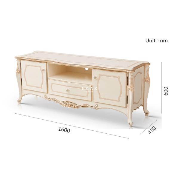 High End TV cabinet French Style Classic Wooden Tv Stand