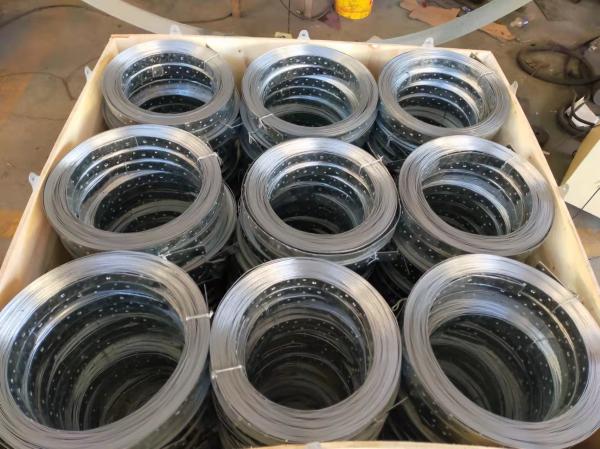 Silver Galvanized Steel Strip Brace Corrosion Resistant for Coiled Strap Applications