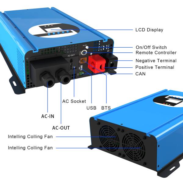 3000 Watt Bidirectional DC AC Inverter 12V Dc To AC 220V Ups Power Inverter 50/60HZ
