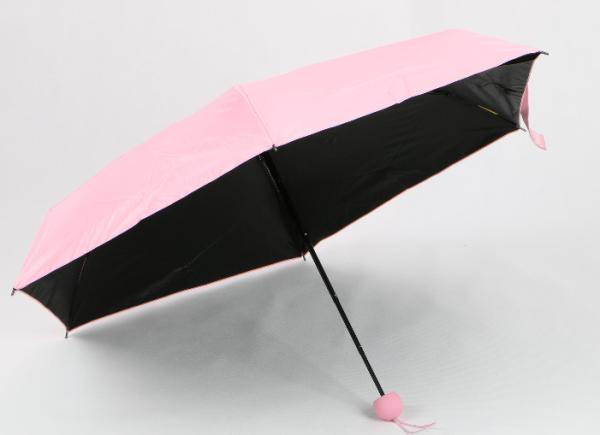 Anti - Uv 4 Fold Mini Pocket Umbrella , Manual Open Lightweight Travel Umbrella