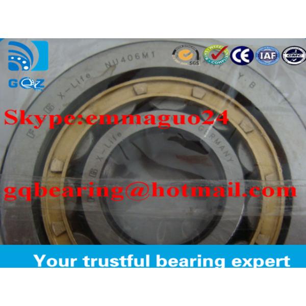 Brass cage high speed roller bearings NU406M1 30 mm double row ball bearing