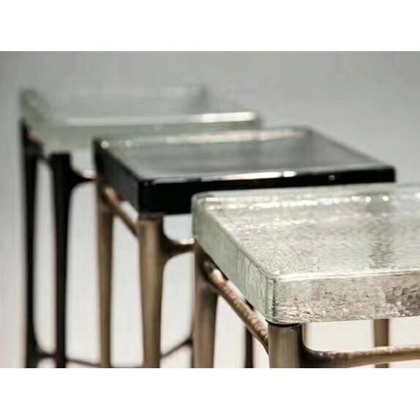 Stylish Flat Furniture SGS Sandblast Sand Carved Glass