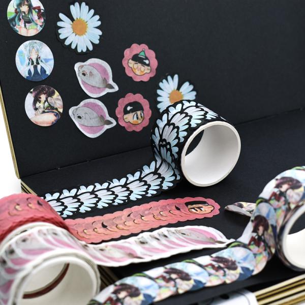 No Residue Writable CMYK Printed Die Cut Washi Tape