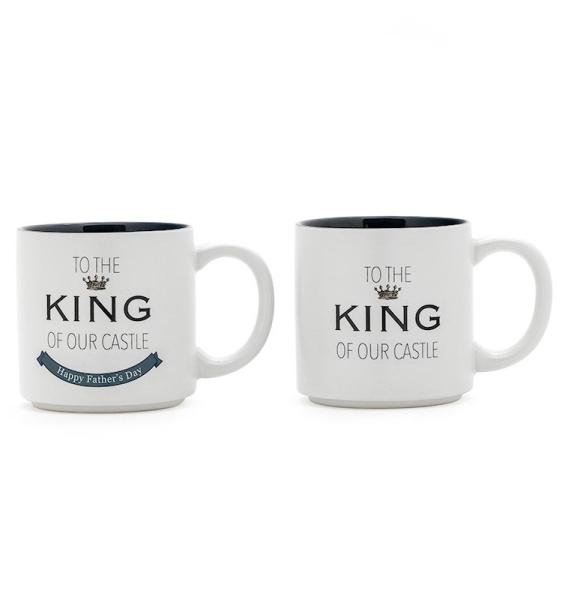 Ceramic Dad Mug Coffee Mug White Color With Creative WordsKING DAD Customized 12Oz For Gift