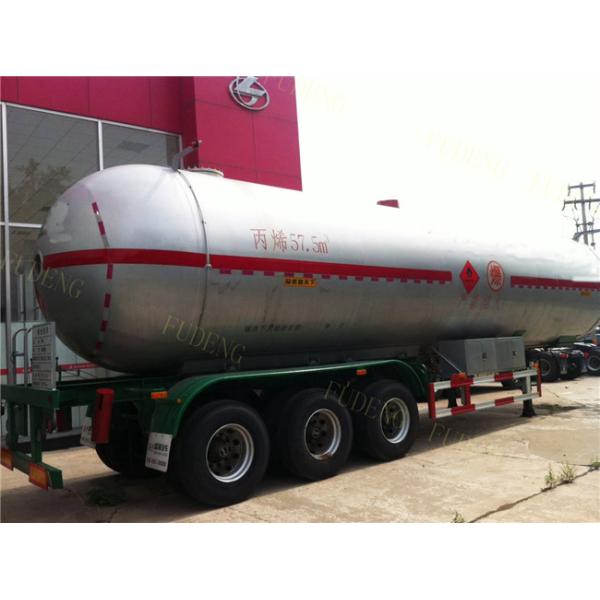 55 Cubic LPG Tank Trailer Medium Pressure Round Shape Steel Tank Body