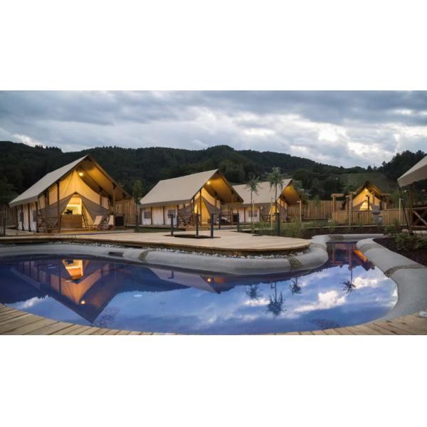 Couleur beige Luxe Safari Camping Tente Safari Tentes pour le camping glamping