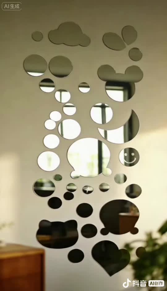 Thickness 2.65mm Acrylic Silver Round Mirror Laser Cut  Size 285mm