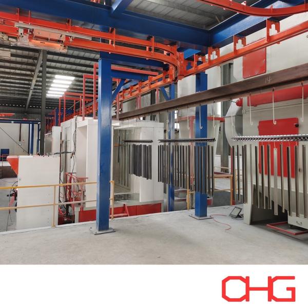Powder Coating Line Equipment with Conveyor System Aluminium Profiles