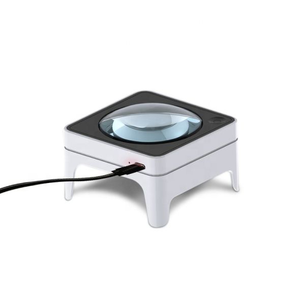 Ultra Clear K9 Glass Portable Desktop Magnifier 72mm Diameter LED Screen Handheld & Pocket LED Magnifier