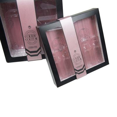 Caixa de presente cosmética do cartão superior e inferior que empacota com janela clara