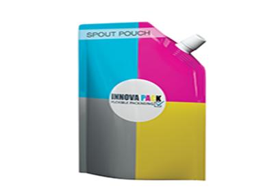 Nylon Stand Up Spout Pouch Packaging , Baby Reusable Stand Up Pouch With Spout,,10 colors printing