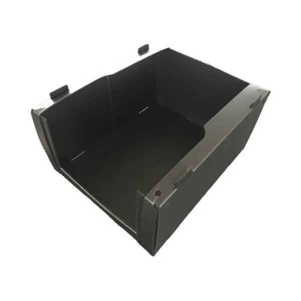 Customized Size Turnover Box Stackable Pick Bins Plastic Warehouse Parts Box Sign Board For Easy Identification