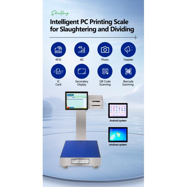 12V/5A SOHE 30KG 450*600mm Windows System Smart Weighing Scale with Weight Function