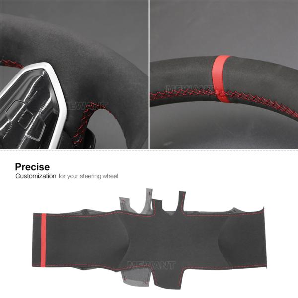 Soft Suede Steering Wheel Cover for Volkswagen Golf 8 MK8 GTI Golf GTE GTD 2020-2021