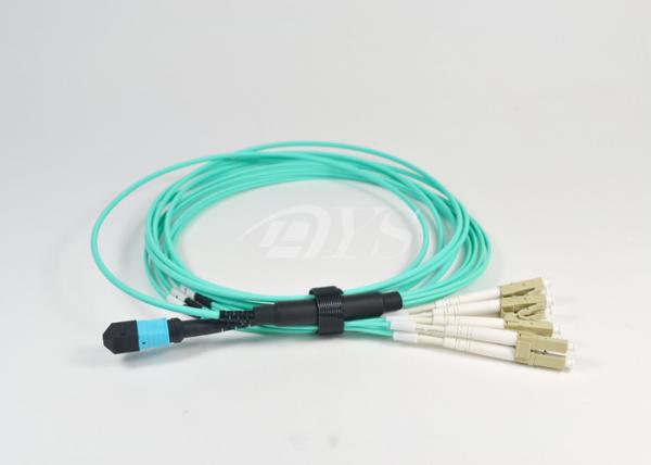 High Performance MPO/MTP 8 Core Fiber Optic MPO To LC Patch Trunk Cables