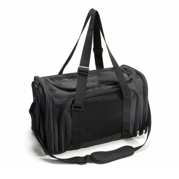 Black Pet Carrier Travel Bag Dog Cat Oxford Breathable 16.3x14.6x3.2 17x11x9.5 17x12.5x8.5
