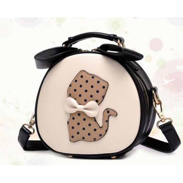 The new shoulder bag cute cartoon bow PU leather handbags