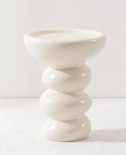 Plastic Wood Threaded Rod Side Table Furniture White For Family Hotel