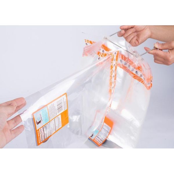 Heat Seal Plastic Wicketed Bags Food Grade Flat Bottom Plastic Bags High Clarity