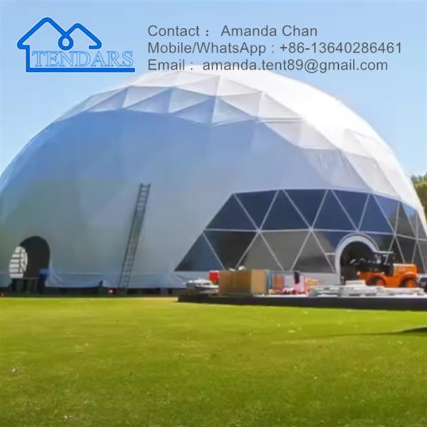 Outdoor Big White Marquee Circus Dome Roof Double Decker Tent On For Wedding