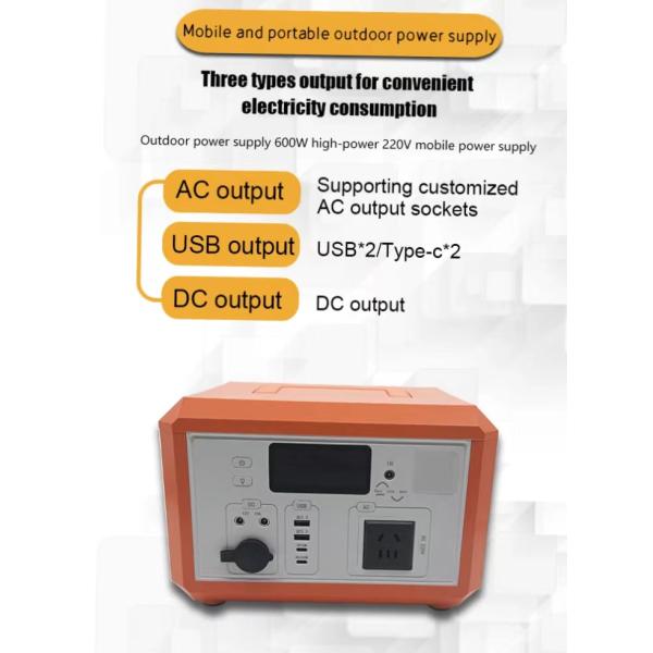 Solar Outdoor Portable Generator LiFePO4 600w Portable Power Station