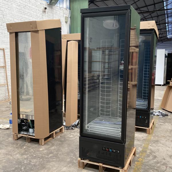 Drink beverage chiller upright glass door refrigerator for supermarket