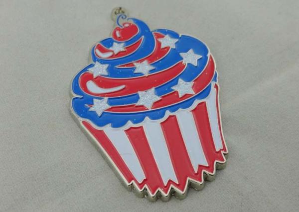 Zinc Alloy Engraving Carnival Medalby Antique Nickel Plating With Color Clown Logo