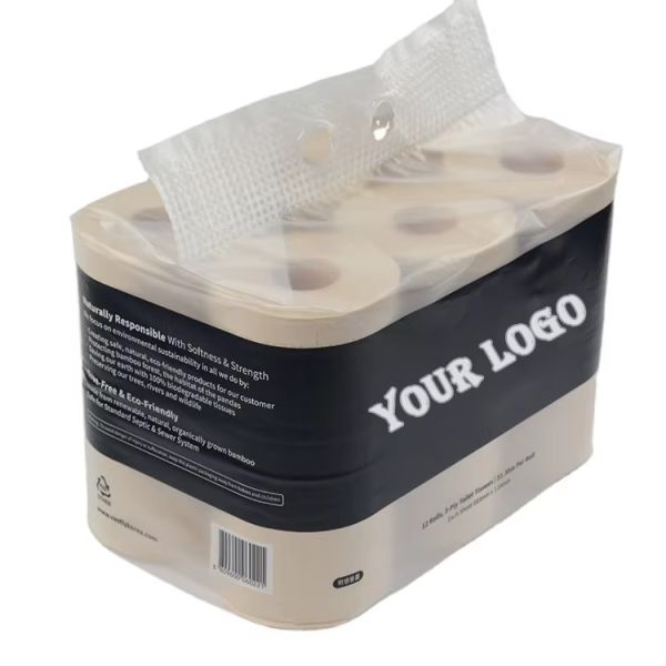 Bamboo Soft Organic Eco Friendly Certified OEM Custom Cheap 4 3 2 Ply Bamboo Toilet Tissue Paper Rolls Toilet Paper
