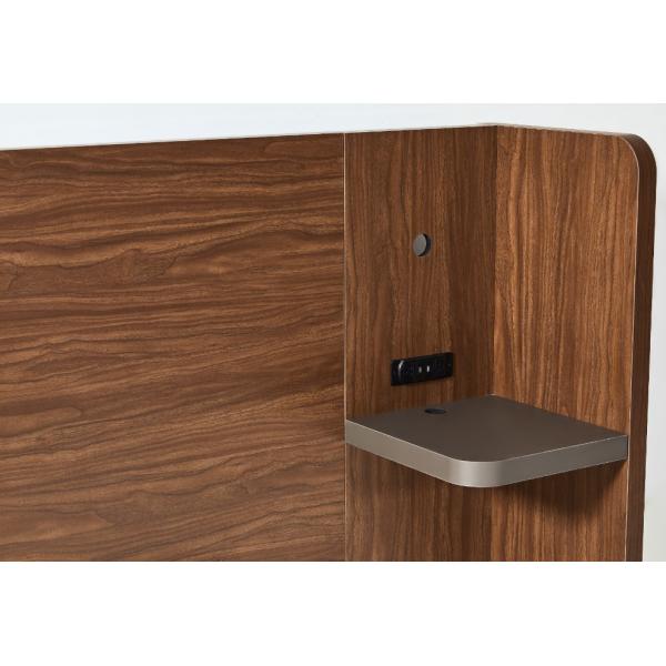 Walnut HPL Full Size Hotel Style Headboards With Lights American Design