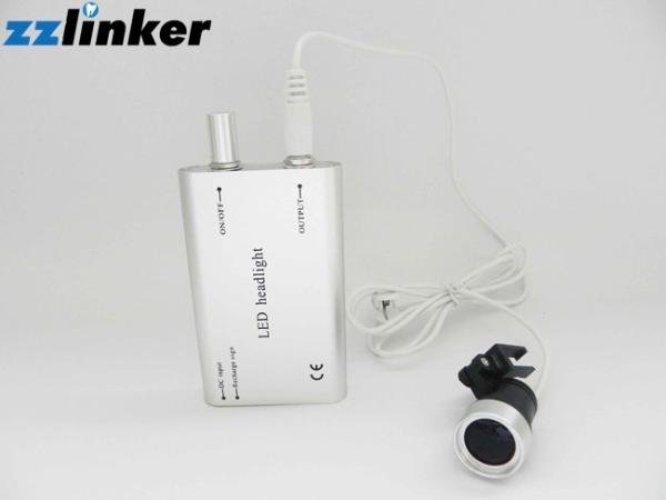 Lighted Dental Surgical Binocular Loupes , Dental Hygienist Magnifying Glasses Silver