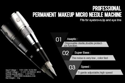 Jogo permanente ajustável da máquina da composição com 5 categoria Microneedle