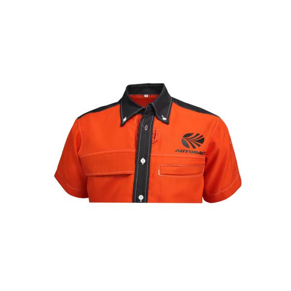 200GSM Men T-SHIRT & POLO 65 Polyester 35 Cotton T Shirts Orange Contrast Black