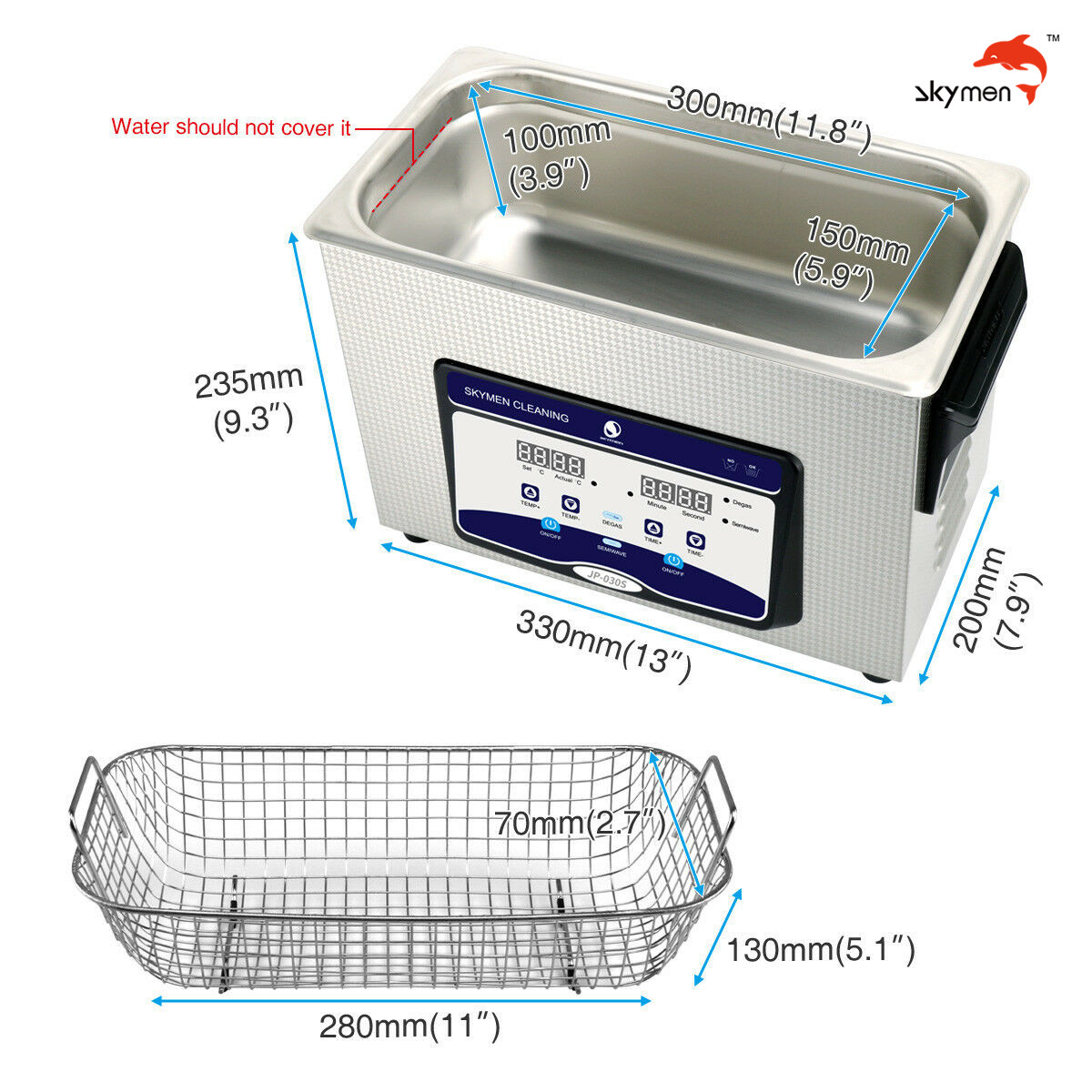 танк шайбы 1mm 4.5L 90W Benchtop ультразвуковой для зубоврачебных аппаратур