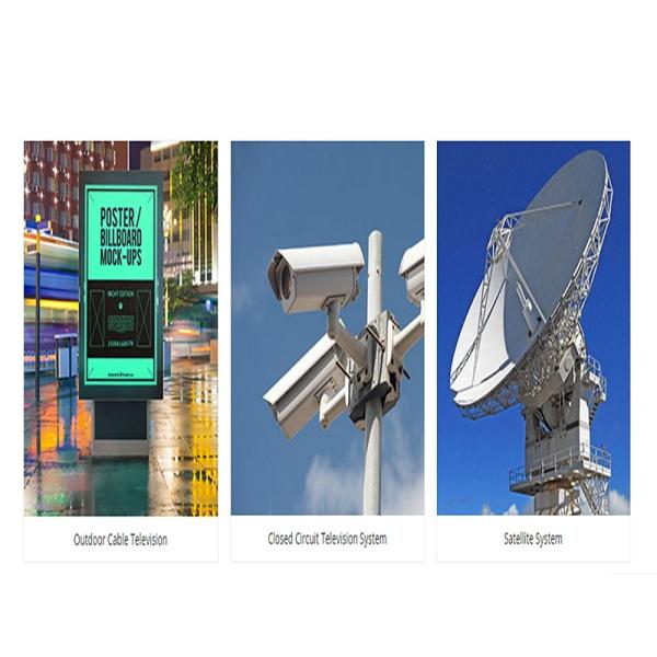 Коаксиальный кабель RG6 FPE диэлектрический для на открытом воздухе системы CCTV CATV
