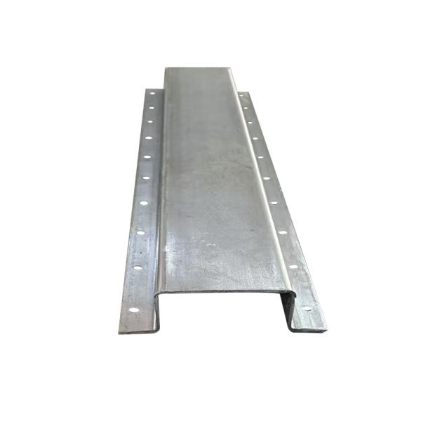 Galvanized Steel Hat Channel Purlin Roll Forming Machine with Hydraulic Punching 
