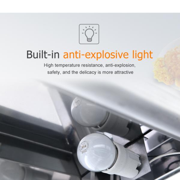 2-Tray Electric Hot Glass Food Warmer Display Showcase Temperature Range 30-85 Degrees