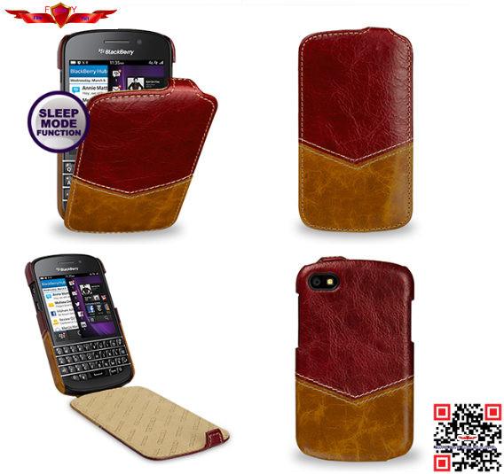 100% Authentic Genuine Flip Leather Cover Case For Blackberry Q10 Multi Color Ultimate Fit