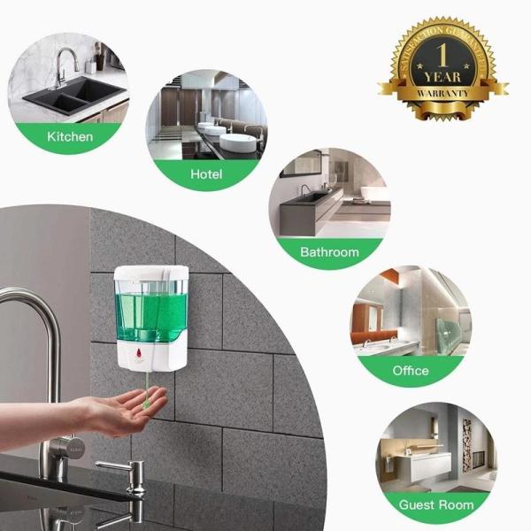 Wall Mounted Automatic Soap Dispenser Touch Free Liquid Foam Sanitizer Dispenser