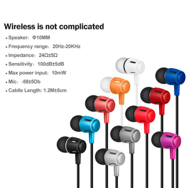 OEM TPE Cable IPX2 Wired In Ear Earphones FCC CE Certification