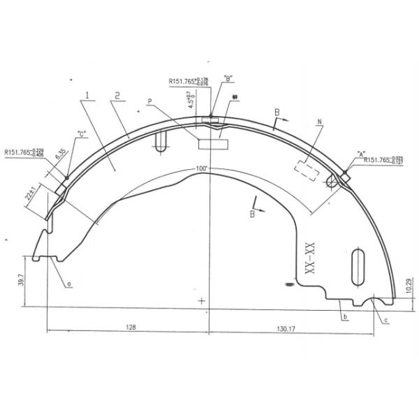12''X2'' Scooter Trailer Electric Brakes Shoes ALKO parking brake shoe