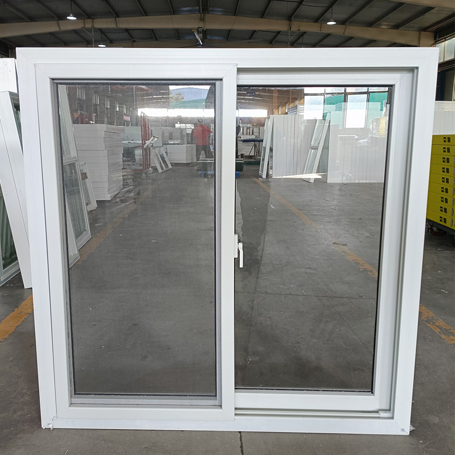 Усовершенствованный размер PVC Сдвижное окно UPVC Двойные стеклянные Сдвижные окна