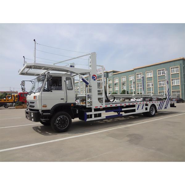 Porte-voitures remorque transporteur de véhicules à 6 places, avec levage hydraulique à deux étages, camion à plateau.