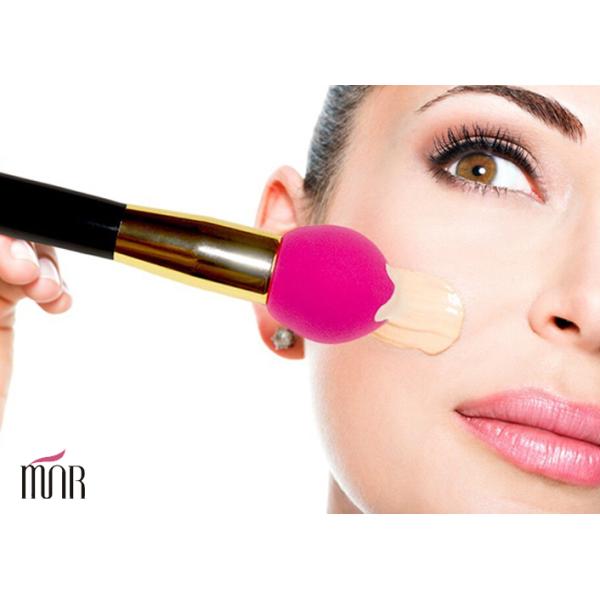 Ladies Pro Powder Puff Makeup Blending Sponge Brush For Liquid Foundation
