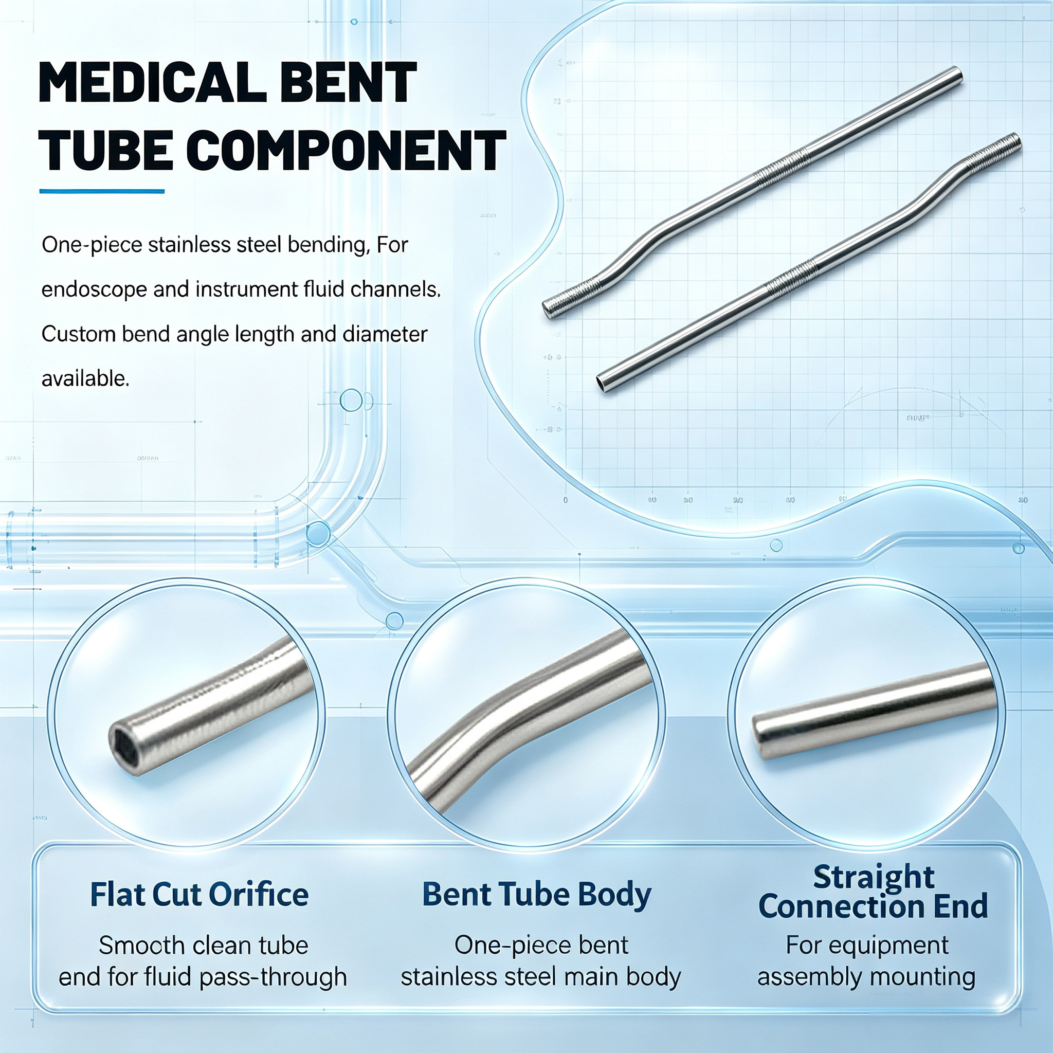 Customized Knurled Small Bent Tube for Precision CNC Bending