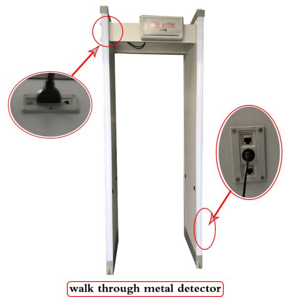 18 33 Zones Body Metal Detectors Outside Waterproof Walk Through Metal Inspection Gate